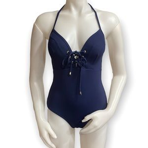 Niptuck Navy One Piece Swim Suit Size 6